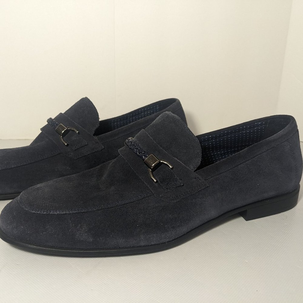 NEW- Men's Section X Shoes Slip-on 602SX0000 (Leather & Manmade) Navy